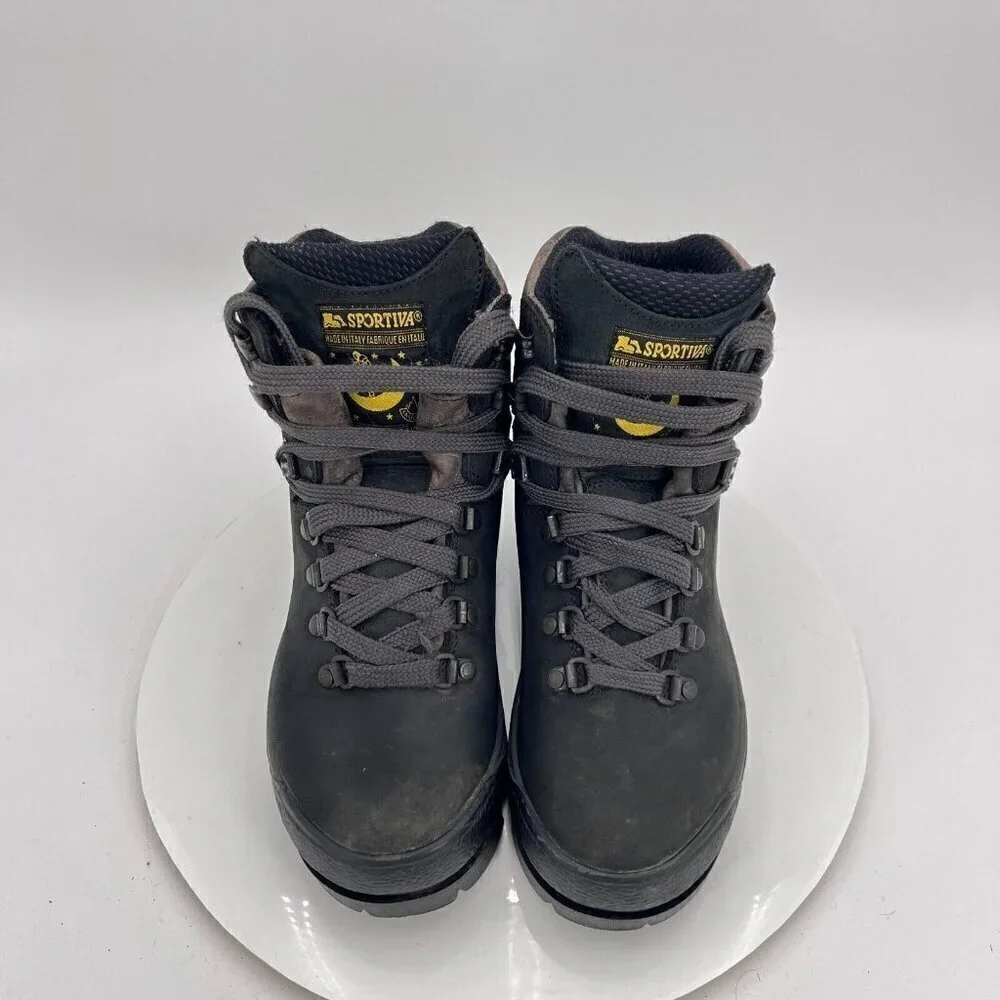 La Sportiva Men Size EU 38.5 US 6.5 Black Leather Mountaineering Hiking Boot